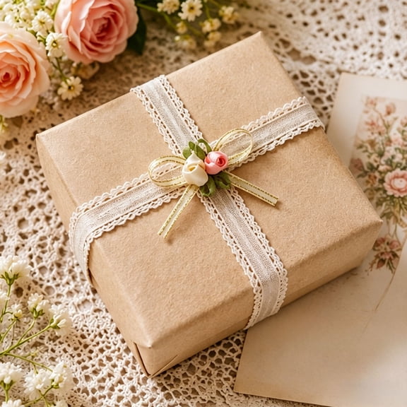 Ruijiao 20 Pcs Roses Buds Bow Decorations Rustics Floral Bow For Wedding Favors Candy Box Wrist Corsage Gift Embellishment