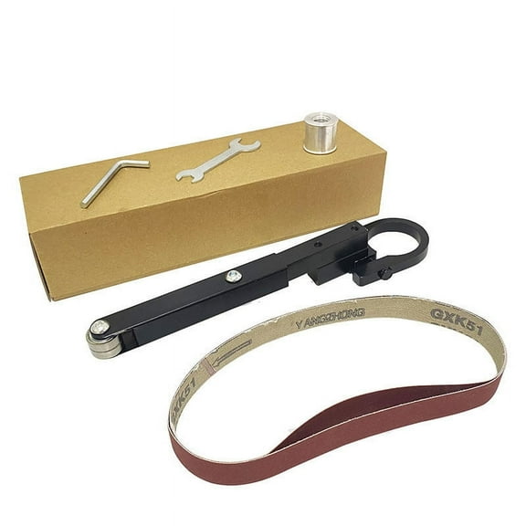 Ruijiao Belt Sander Attachments for Angle Grinder, Detailing Bandfile Sander Adapter, Suitable for Welding Points Grinding, Woodworking and Metal Rust Removal