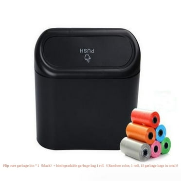 Ruijiao Car Trash Can with Lid, Car Trash Bin Can Front Seat Automotive Garbage Container Bin for Vehicle, Home, Office, Mini Car Trash Can Small Car Garbage Can