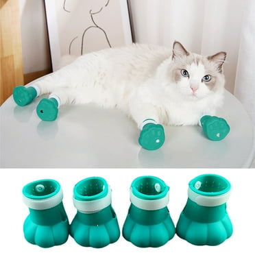Ruike 4-Pack Cat Claw Covers with Fastener Tape - Anti-Scratch, Anti-Shedding, Exquisite Paw Nail Guards for Kittens & Cats, Pet Accessories