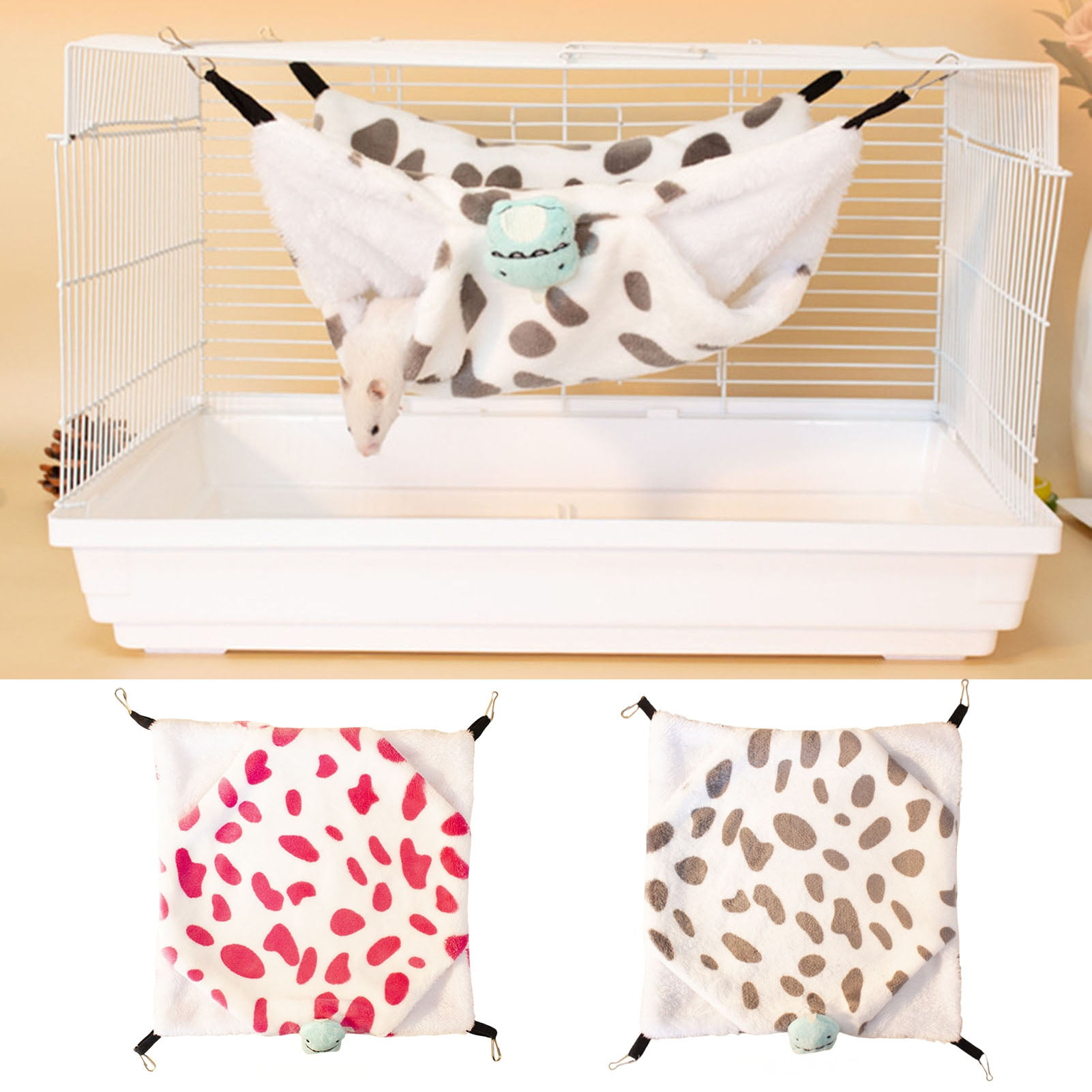 View of Ruike Cozy Guinea Pig Hammock Bed - Hanging Cage Toy Ideal for Dwarf ...