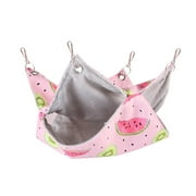 Ruike Double Layer Cartoon Print Pet Hammock Large Spacious Resting Area for Hamsters Guinea Pigs Rats and Chinchillas Ideal for Relaxation