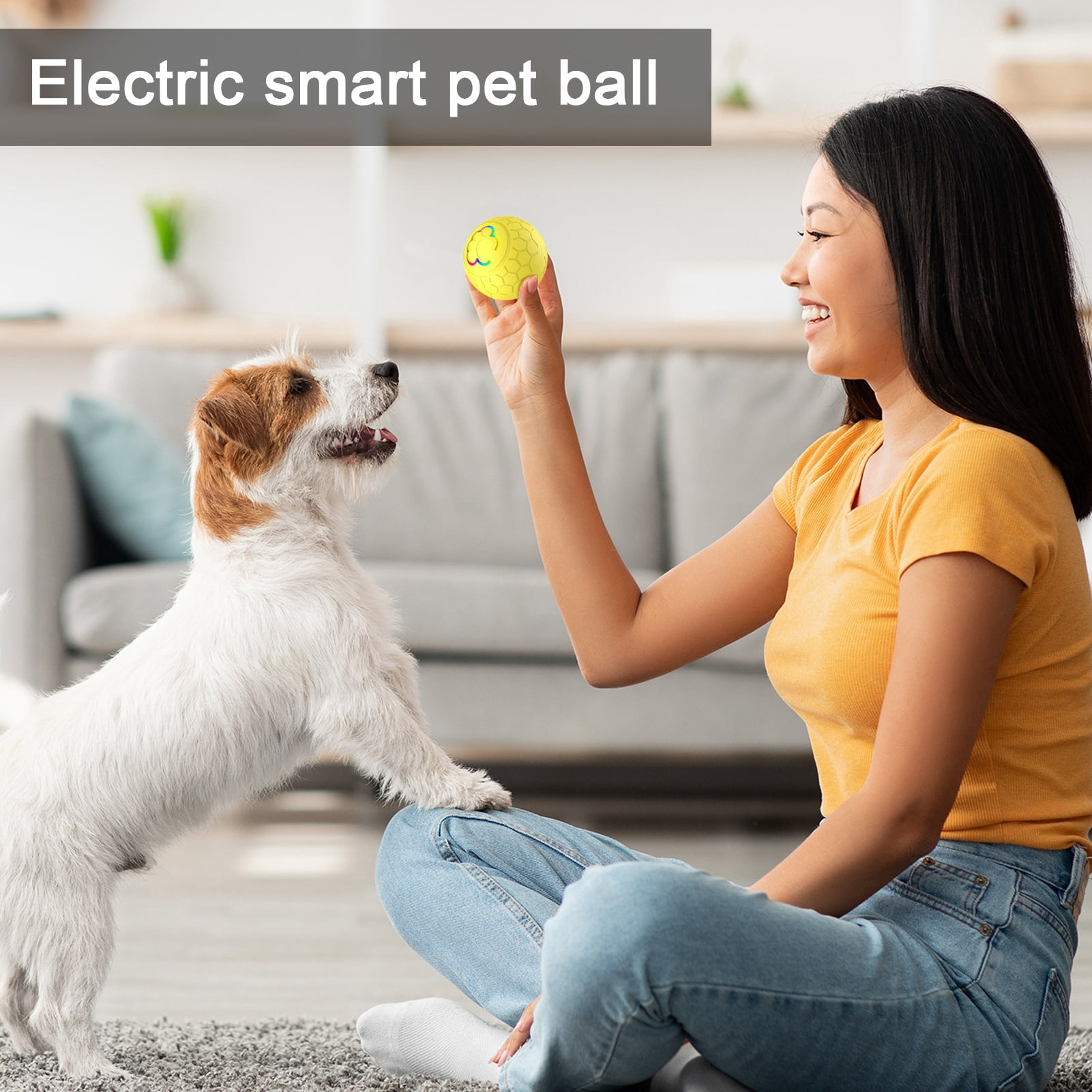 LFCToys Wobble Giggle Dog Ball – Interactive Rolling Toy With Funny Sounds For Small, Medium & Large Dogs (No Batteries Needed)