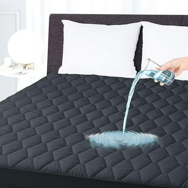 Ruili Twin Waterproof Mattress Protector, Breathable Noiseless Mattress Cover, Deep Pocket Fit Up to 18 Inches, Quilted Alternative Filling Mattress Pad Cover (Gray)