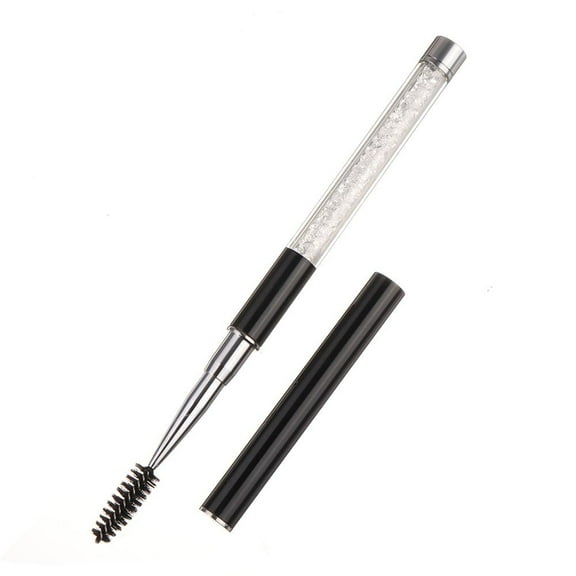 Ruimatai 1PC Eyelash Brushes, Black Mascara Wands, Eyelash Spoolies with Tube, Portable and Bendable Eyebrow Brush for Eyelash Extensions and Eyebrow Comb