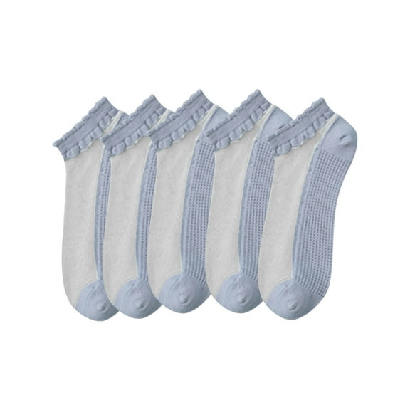 Ruimatai 5-Pack Women's No Show Socks Solid Color Low Cut Casual Breathable Invisible Liner