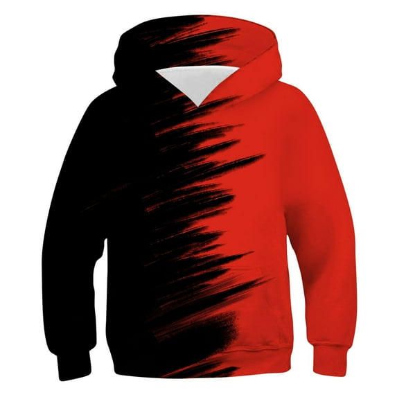 Ruimatai Boys Hoodies Color Block Long Sleeve Graphic Hooded Sweatshirt Big Boys Teen Fashion Casual Pullover Tops with Pocket, Sizes 4-14 Years