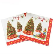 Ruimatai Christmas Decorations Paprt Set 2023 New Color Printed Napkins Christmas Snowman Napkins Christmas Decoration Paper