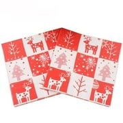 Ruimatai Christmas Decorations Paprt Set 2023 New Color Printed Napkins Christmas Snowman Napkins Christmas Decoration Paper
