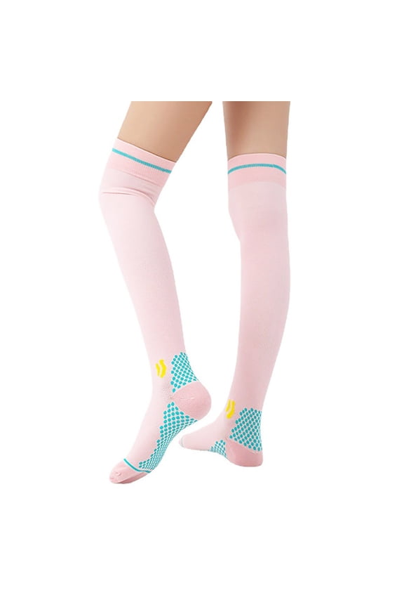 Compression Socks for Men Women, Fitness Running Athletic Support Socks, Muscle Recovery Calf Sleeves for Exercise, Yoga, Sports, Enhanced Circulation & Performance