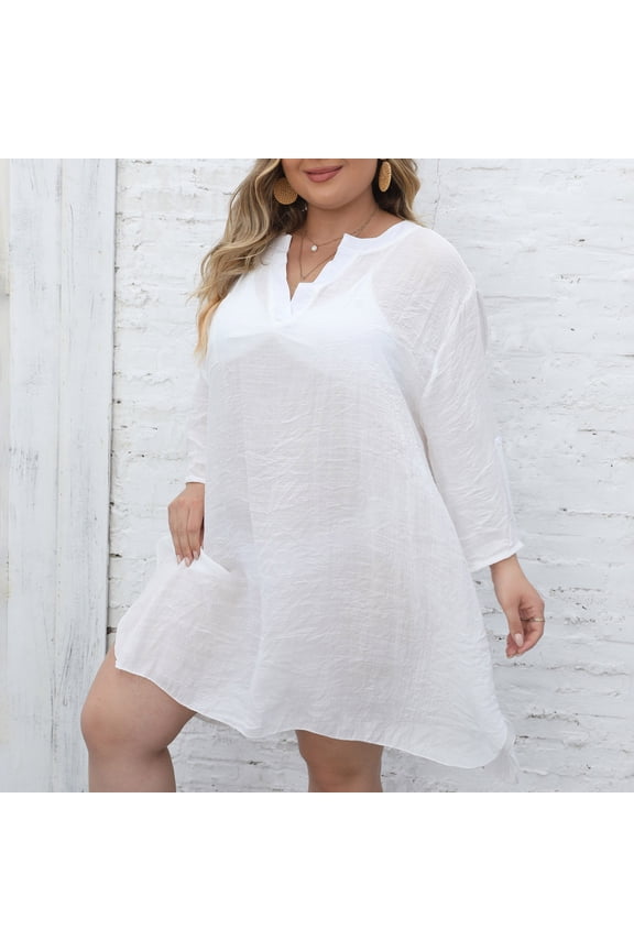Cover Ups for Swimwear Women Summer Womens Cover Up Dress Plus Size Women's Plus Bathing Suit Cover Up For Beach Pool Swimwear Crochet Dress