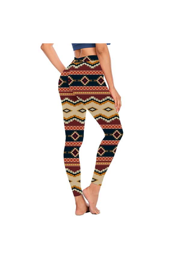 Leggings for Women Womens Leggings Sports Fashion Casual Western Print Printed Gradient Span Ladies High Waist Wide Leg Trousers Yoga Pants Long Pants