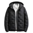 thumbnail image 1 of Ruimatai Men's Puffer Jackets with Hood Winter Packable Lightweight Full Zip Thermal Jacket Solid Color Hooded Coat, 1 of 8