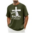 thumbnail image 1 of Ruimatai Mens Easter Casual T Shirts Funny Graphic Print Tee Shirt Men's Regular Fit Crew Neck Short Sleeve T-Shirt Summer Tops (S-2XL), 1 of 4