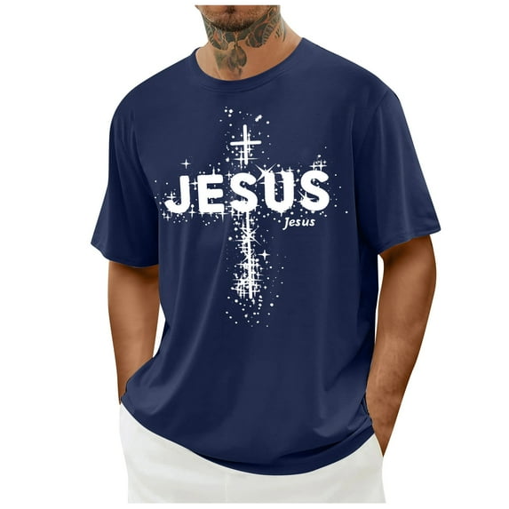 Ruimatai Mens Easter Casual T Shirts Funny Graphic Print Tee Shirt Men's Regular Fit Crew Neck Short Sleeve T-Shirt Summer Tops (S-2XL)