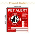 thumbnail image 1 of Ruimatai Pet Alert Fire Sticker, In Case of Fire Or Emergency Sticker Please Rescue Our Pets 5 Inch Front Door Window Alarm Alert Animal Pet Dog Cat Kitten Bird Rabbit Rescue House Home RV Safety, 1 of 8