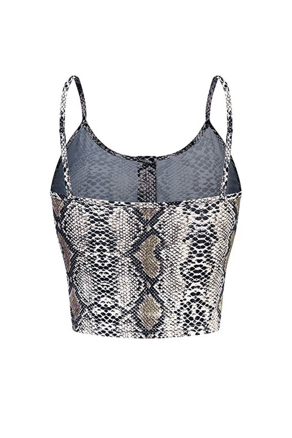 Summer Tank Tops for Women Sleeveless Womens Sleeveless Button Up Snake Print Vest Cami Tank