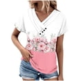 thumbnail image 1 of Ruimatai Summer Tops for Women Casual Women's V-Neck Fashion Short-Sleeved Spring And Summer Top, 1 of 5