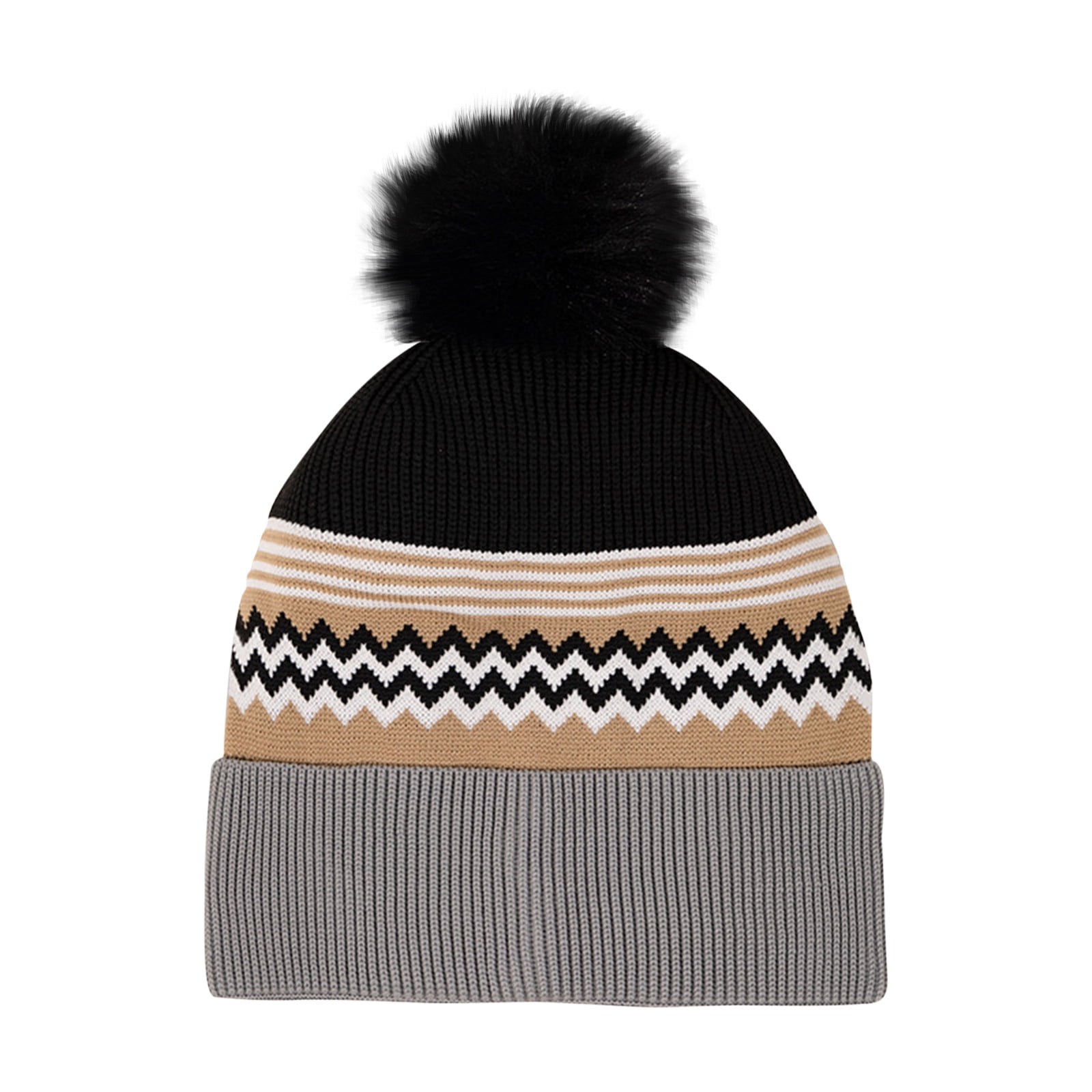 Ruimatai Unisex Adult Winter Knit Hat with Pom Pom Color  display picture 1