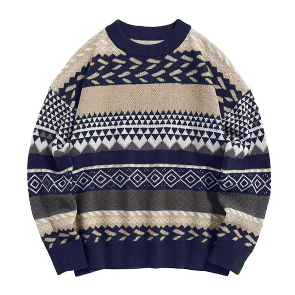 Ruimatai Women Casual Long Sleeve Print Sweater Knit Top Blouse Stylish Comfortable Polyester Fashion Tops