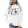 thumbnail image 1 of Ruimatai Women Casual Loose Print Long Sleeve Hoodie Top Round Neck Polyester Comfortable Fashion Tops for Spring Fall, 1 of 6