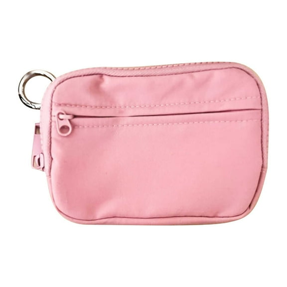 Ruimatai Women Genuine Leather Zip Mini Coin Purse with Key Ring Card Holder Keychain Pouch Small Keychain Wallet for Women's Coin And Coin Wallet