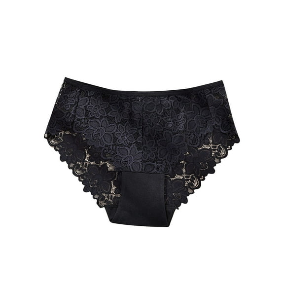 Ruimatai Women Plus Size High Waist Thong Underwear Breathable Seamless Lace Panties Comfortable Everyday Wear