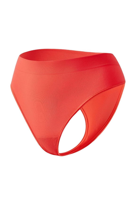 Women Plus Size Seamless Thong Underwear Low Rise No Show Comfort Stretch Solid Color