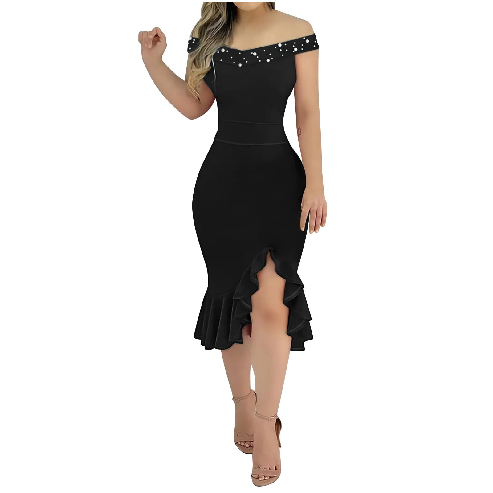 open lace back dress Exquisite One Shoulder Pearl White Mini Dress – Koshya main image 0