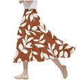 thumbnail image 1 of Ruimatai Women's A-Line Skirt Leaf Print Elastic Waist Casual Summer Skirt Comfortable Polyester Midi Skirt for Women Fashion Leisure, 1 of 5