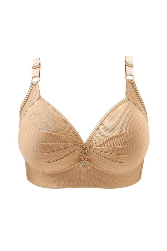 Women's BC Cup Wireless Comfort Bra No Underwire Breathable Soft Support Everyday T-Shirt Bra Plus Size 36-50 B/C Cup