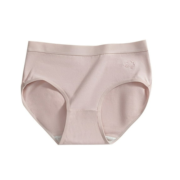 Ruimatai Women's Breathable Mid Waist Underwear Soft Cotton Full Crotch Panties Comfortable Seamless No Show Daily Wear