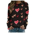 thumbnail image 1 of Ruimatai Women's Valentine's Day Heart Print Plus Size Crewneck Sweatshirt Casual Long Sleeve Pullover Top, 1 of 5
