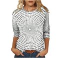 thumbnail image 1 of Ruimatai Women's Casual 3/4 Sleeve Round Neck Top Blouse Soft Stretch Comfortable Everyday Wear Fashion Shirt, 1 of 7