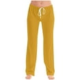 thumbnail image 1 of Ruimatai Women's Casual Drawstring Long Pants Lightweight Soft Polyester Elastic Waist Comfortable Lounge Pants for Spring Summer, 1 of 5