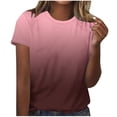 thumbnail image 1 of Ruimatai Women's Casual Gradient Sequin Print T-Shirt Short Sleeve Round Neck Blouse Top for Everyday Comfort, 1 of 4