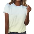 thumbnail image 1 of Ruimatai Women's Casual Gradient Sequin Print T-Shirt Short Sleeve Round Neck Blouse Top for Everyday Comfort, 1 of 4