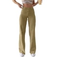 thumbnail image 1 of Ruimatai Women's Casual High Waisted Wide Leg Jeans Flared Trousers with Patchwork Pockets Comfort Stretch Denim Long Pants Solid Color, 1 of 4