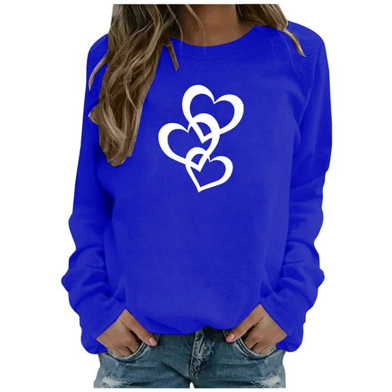 Ruimatai Women's Casual Long Sleeve Print Sweatshirt Comfortable Pullover Hoodie Stylish Tops for Party Sport Everyday Wear