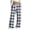 thumbnail image 1 of Ruimatai Women's Casual Pants Striped Printed Drawstring Wide Leg Loose Comfortable Everyday Wear with Pockets for Outdoor Walking, 1 of 6