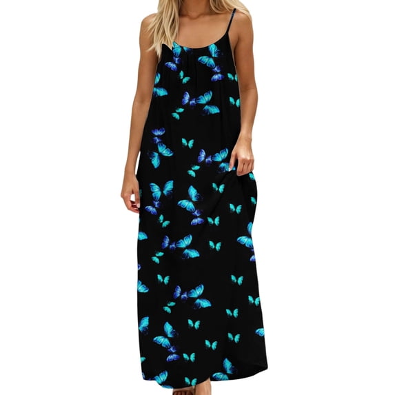 Ruimatai Women's Casual Sleeveless Backless Dress Loose Lounge Wear Solid Color Midi Slip Nightgown Home Dress