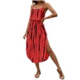 thumbnail image 1 of Ruimatai Women's Casual Sleeveless Dress Printed Side Slit Backless Summer Beach Party Mini Dress Lightweight Comfortable Polyester, 1 of 9
