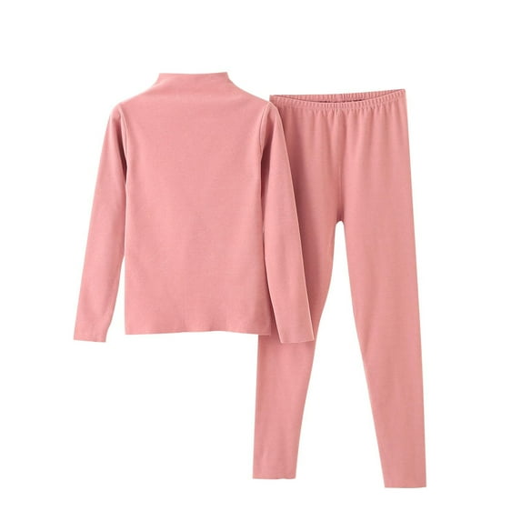Ruimatai Women's Casual Solid Color Warm Flannel Pajama Set Loose Long Sleeve Comfortable Sleepwear Lounge Wear