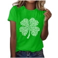 thumbnail image 1 of Ruimatai Women's Casual St. Patrick's Day Print T-Shirt Round Neck Short Sleeve Pullover Tee Blouse with Fashionable Design, 1 of 5