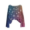 thumbnail image 1 of Ruimatai Women's Christmas Printed Pullover Sweater Long Sleeve Round Neck Soft Polyester Casual Holiday Top, 1 of 4