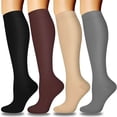 thumbnail image 1 of Ruimatai Women's Compression Socks 4 Pairs 15-20 mmHg Support For Running Cycling Athletic Performance & Muscle Recovery Outdoor Warm Stockings, 1 of 2