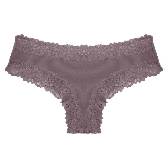 Ruimatai Women's Cotton Lace Underwear Mid Rise Breathable Comfortable Sexy Panties Soft Stretchy Hip Lift Briefs for Daily Wear