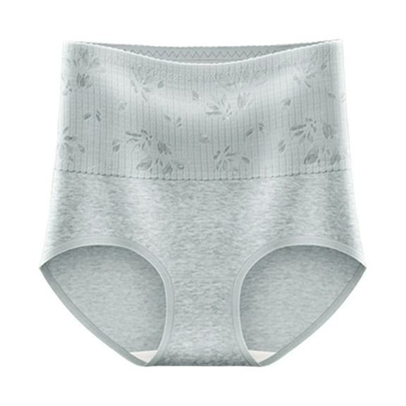 Ruimatai Women's Cotton Underwear High Waist Lace Panties Comfortable Breathable Tummy Control Hip Lift Briefs for Women 3 Pack