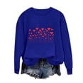 thumbnail image 1 of Ruimatai Women's Crewneck Sweatshirt Valentine's Day Pullover Hoodies Love Heart Print Comfy Spring Fall Long Sleeve Tops Clothes, 1 of 4