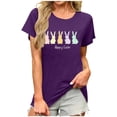 thumbnail image 1 of Ruimatai Women's Easter Graphic T-Shirt Vintage Humor Print Short Sleeve Round Neck Casual Blouse for Spring Summer, 1 of 6